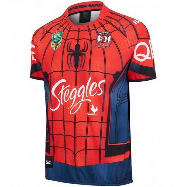 Tailandia Camiseta Sydney Roosters Spider Man 2017 2018 Rojo